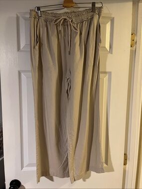 Splendid Women’s Linen Blend Drawstring Crop Pant - M